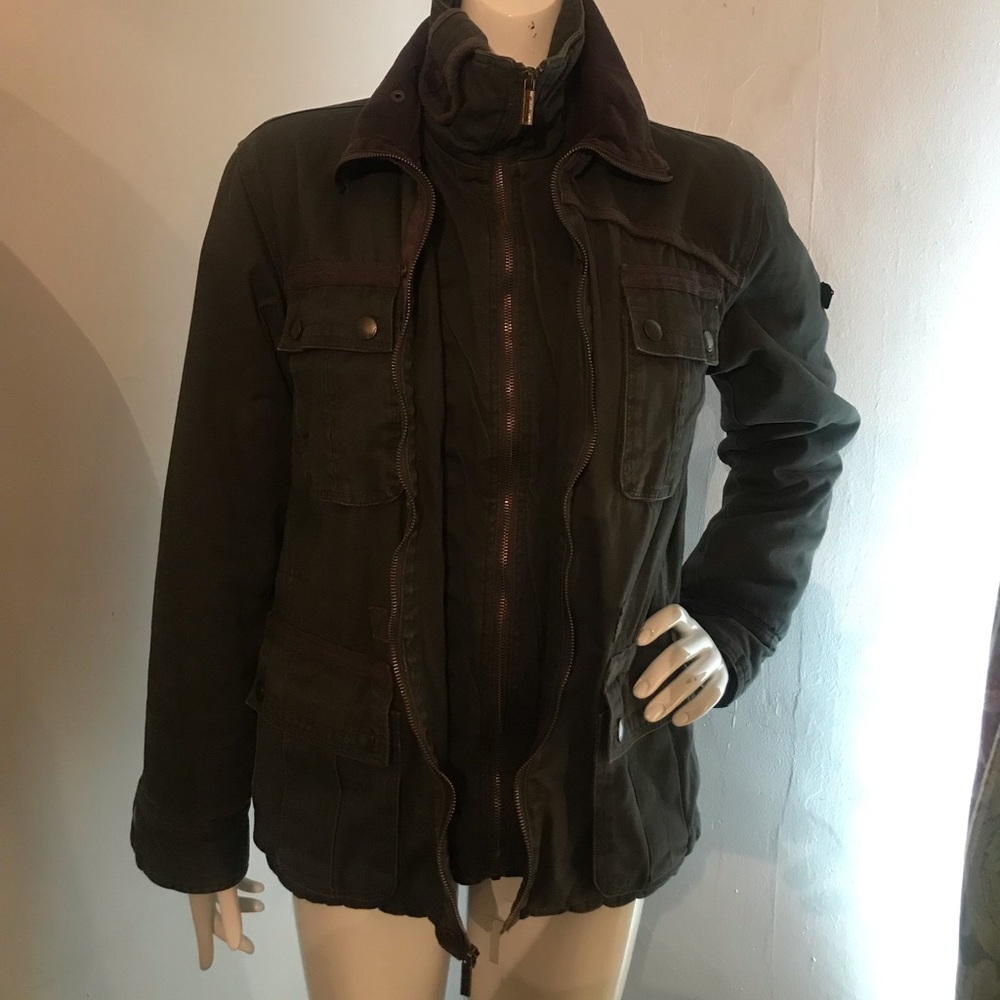 English laundry small green khaki coat